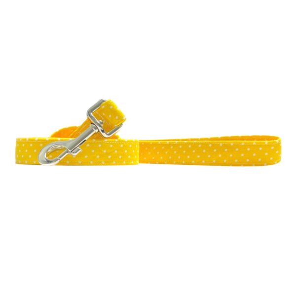 Yellow and White Polka Dot Leash