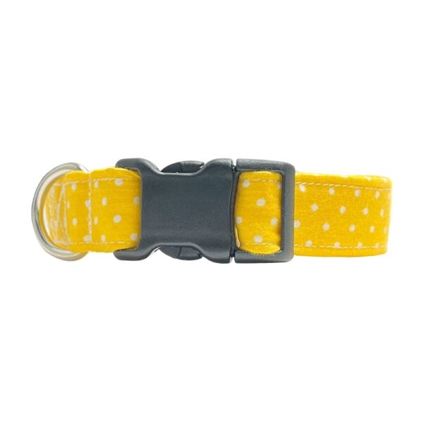 Yellow and White Polka Dot Collar - Image 2