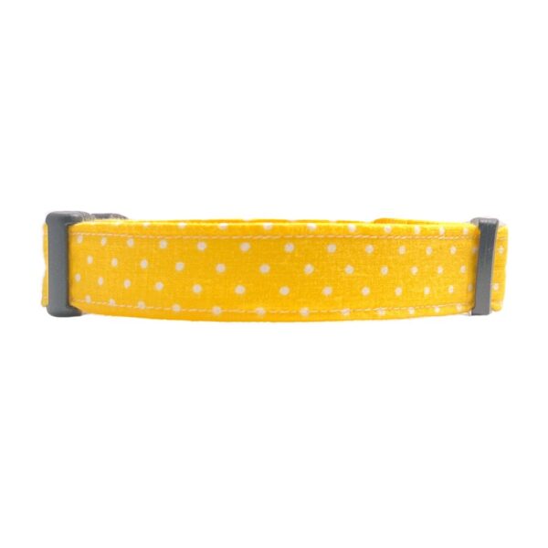 Yellow and White Polka Dot Collar