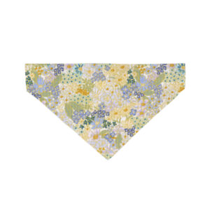 English Rose Blue Metallic Floral Slide On Bandana