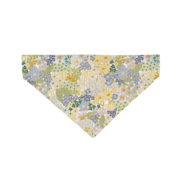 English Rose Blue Metallic Floral Slide On Bandana