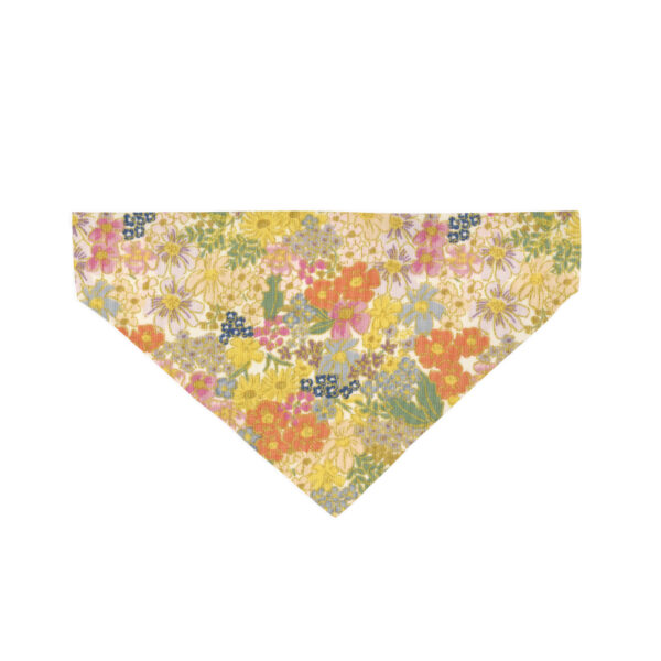 English Rose Blush Metallic Floral Slide On Bandana