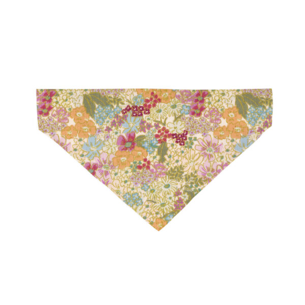 English Rose Plum Metallic Floral Slide On Bandana