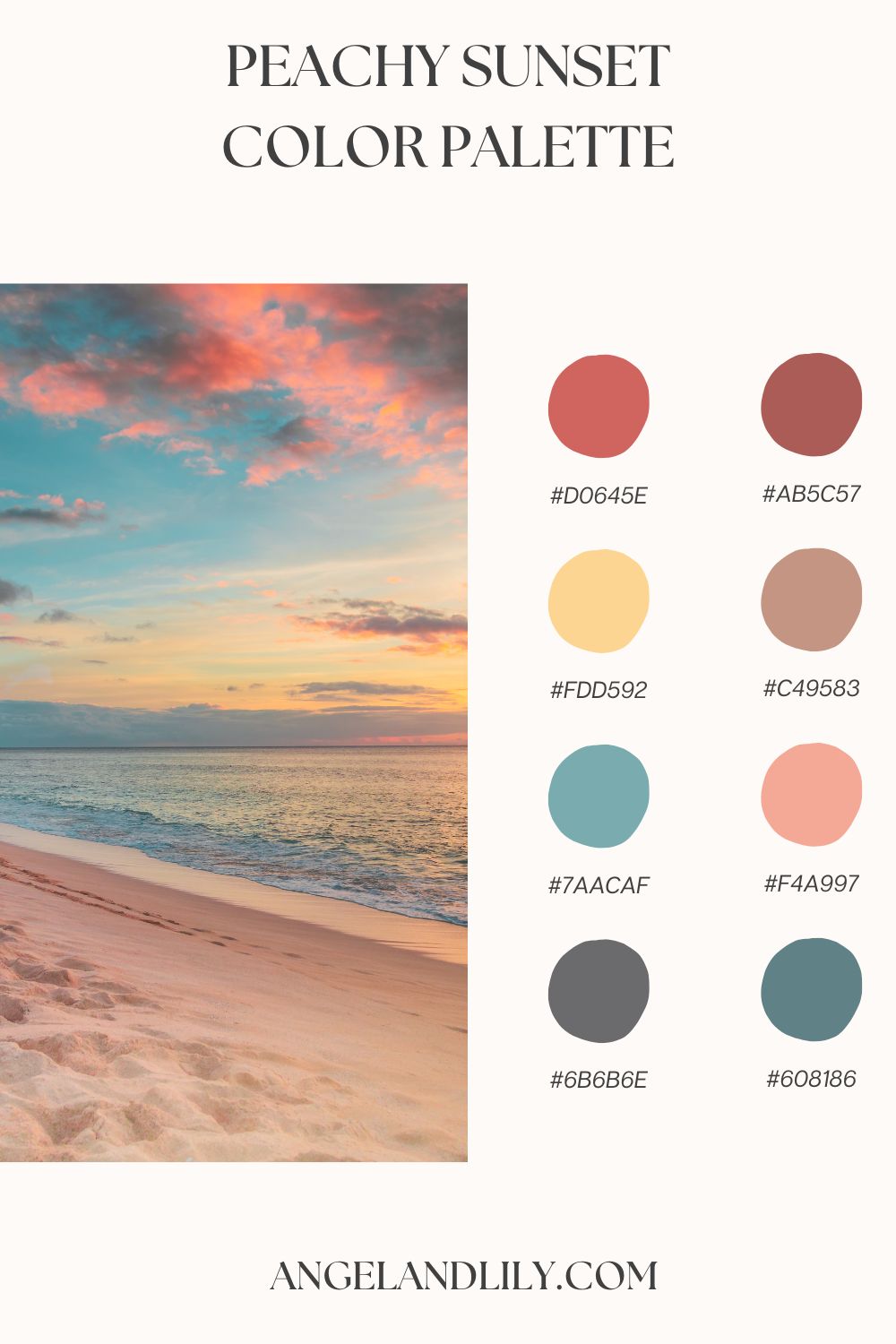 6 Gorgeous Peachy Sunset Color Palettes to Brighten Your Spring