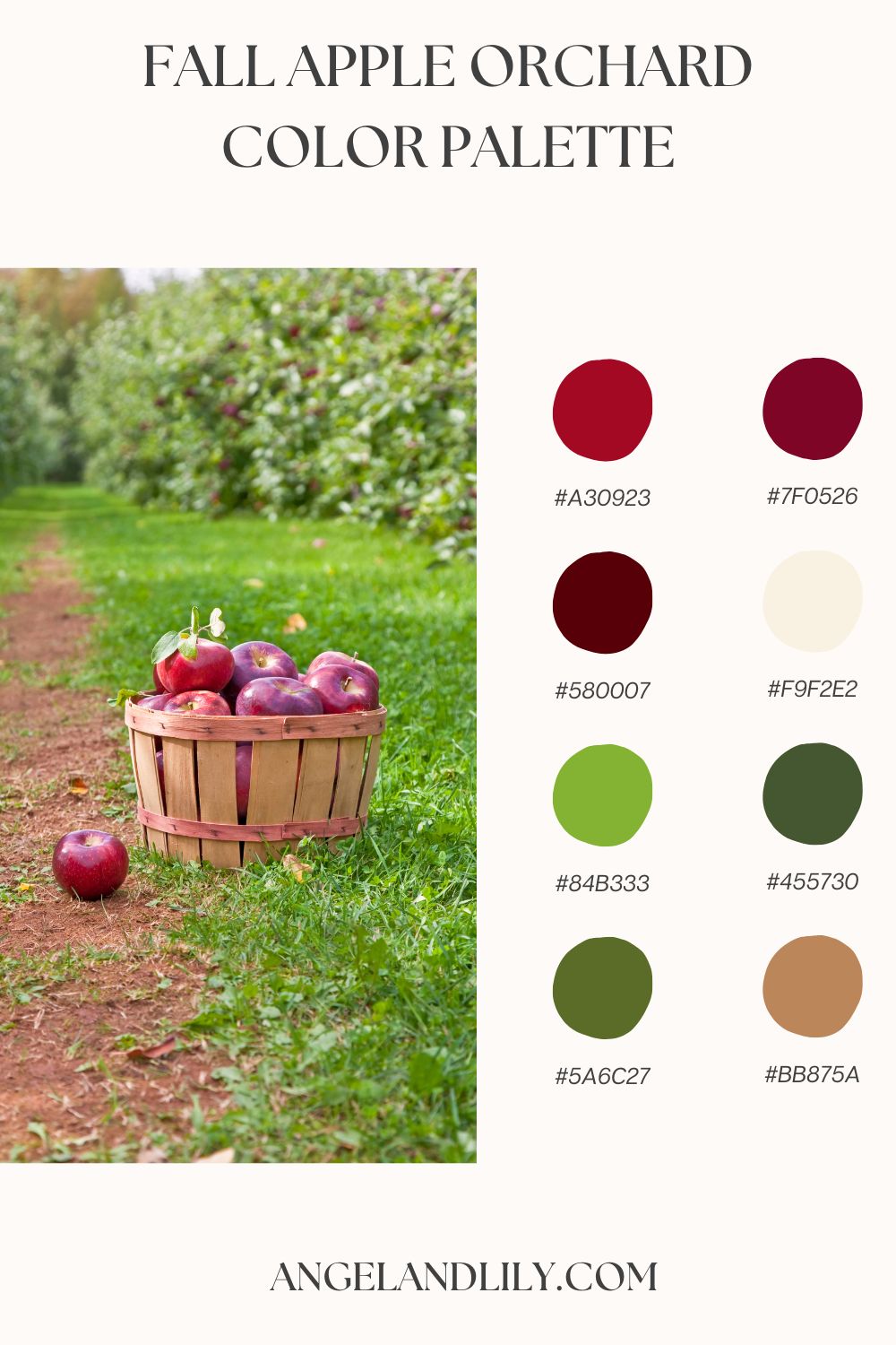 6 Apple Orchard Inspired Color Palettes for Fall Crafts