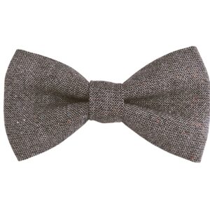Vintage Charcoal Gray Business Suit Dog Bow Tie