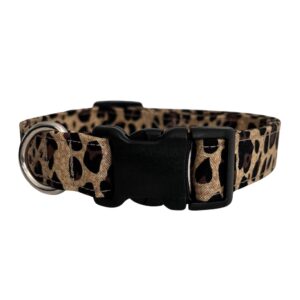 Tan and Black Leopard Print Dog Collar