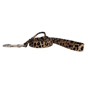 Tan and Black Leopard Print Dog Leash