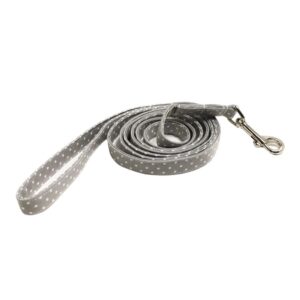 Gray and White Polka Dots Dog Leash