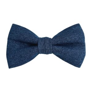 Indigo Blue Denim Dog Bow Tie