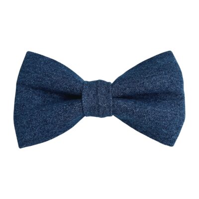 Indigo Blue Denim Dog Bow Tie